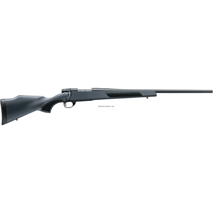 Weatherby VGT300NR6O Vanguard Synthetic Bolt Rifle, 300 WIN, 26" Blued, Black W/Grey Griptonite Stock